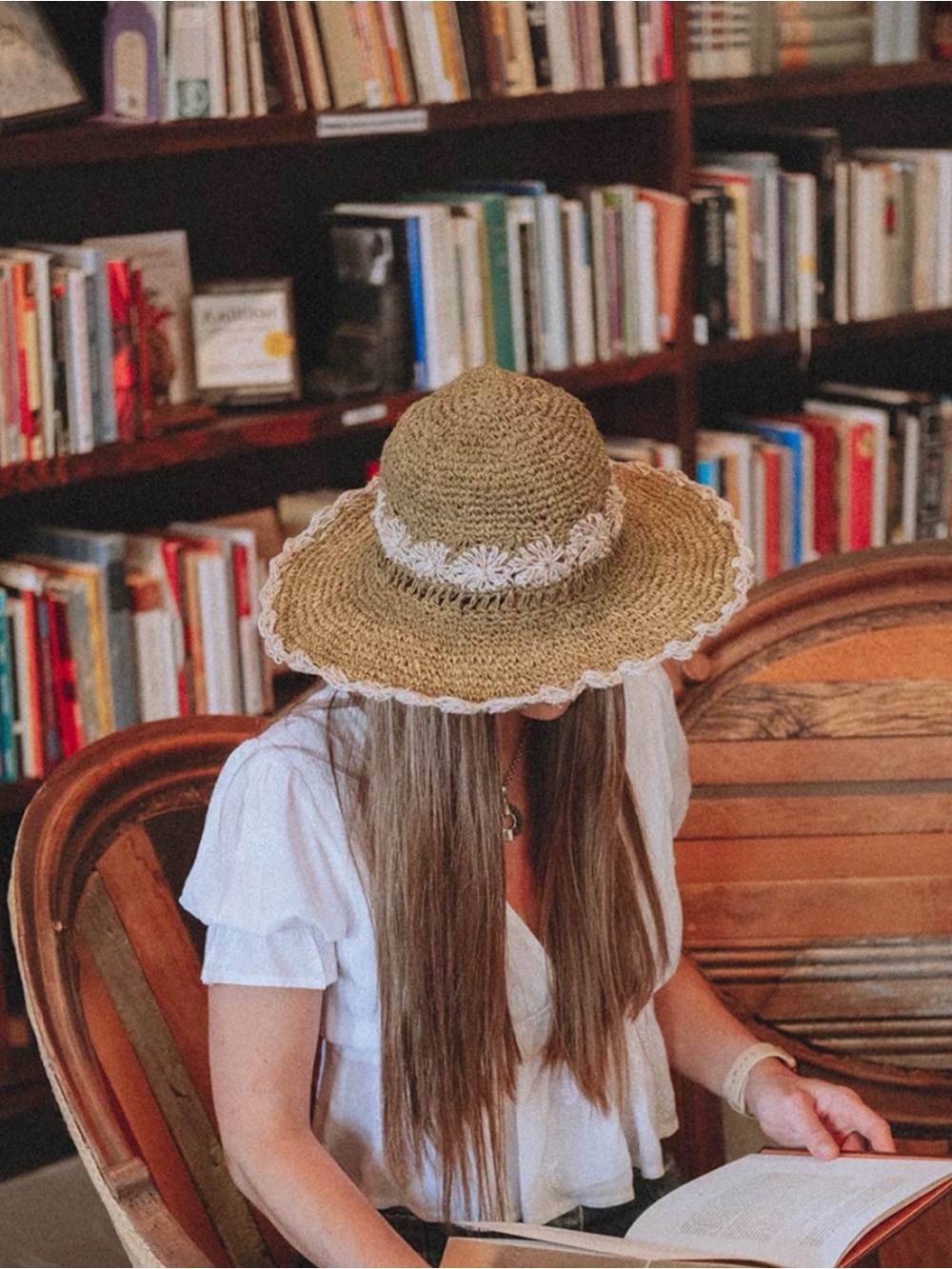 Olive Flower Hemp Hat - Picture 7 of 8